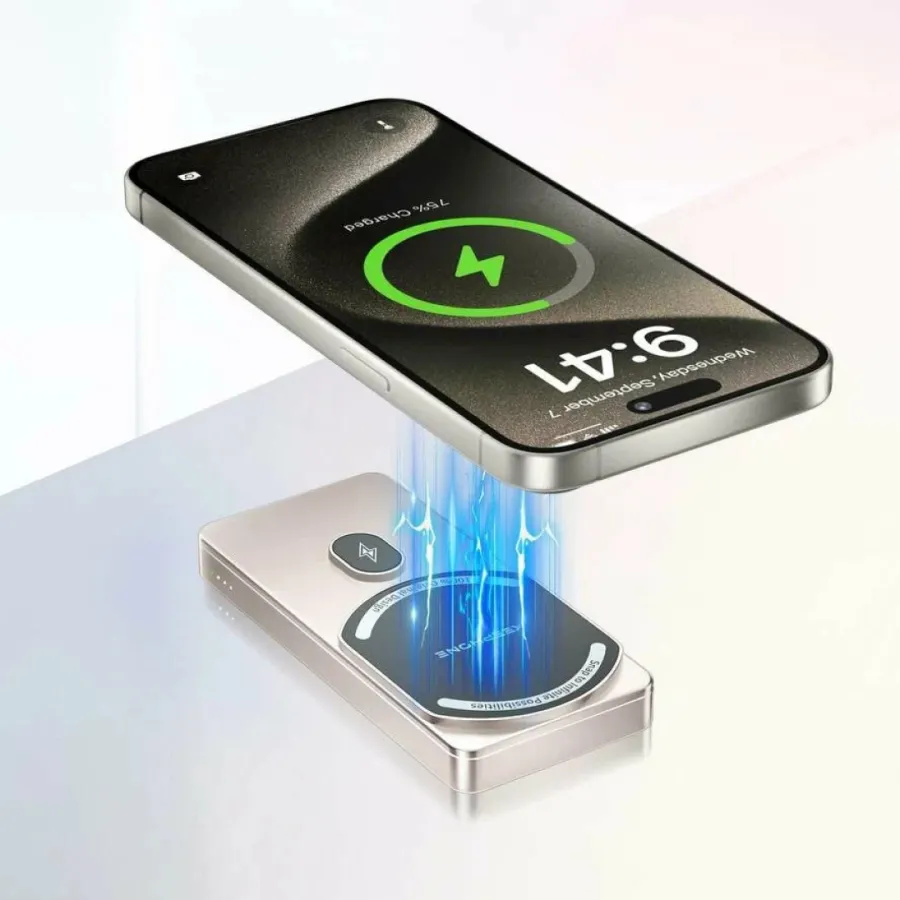 Keephone MagCube PB36 MagSafe 5000 mah simsiz zaryadlovchi tashqi akkumulyatori