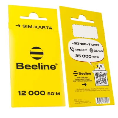 Beeline mustaqil faollashtirish uchun SIM-karta