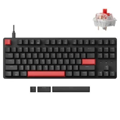 Klaviatura Lemokey X1 87 Key, Red, USB-A, QMK/VIA, EN/UZ/RU, Red led, Black