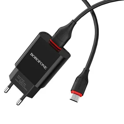Зарядное устройство Borofone BA20A + кабель Micro