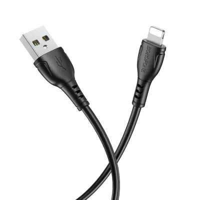iPhone uchun Borofone USBga Lightning BX51 Triumph 2.4A 1m Kabel (Qora)