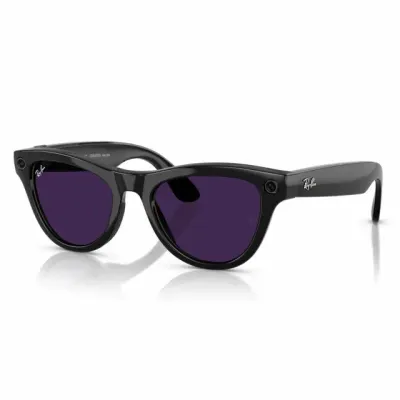 Умные очки Ray-Ban Skyler, фотохромные линзы Clear/Amethyst Transitions, оправа Shiny Black