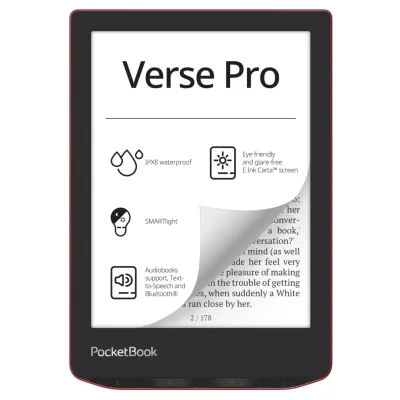 Elektron kitob PocketBook 634 Verse Pro Passion, Red