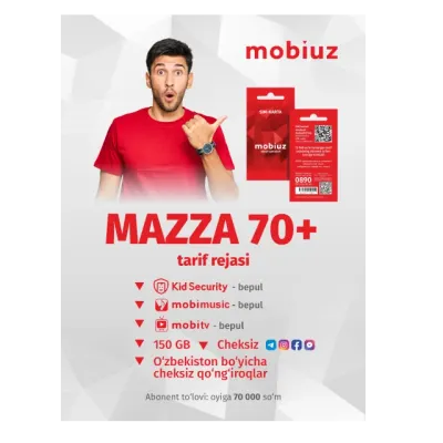 Mobiuz’dan mustaqil faollashtirish uchun SIM-karta