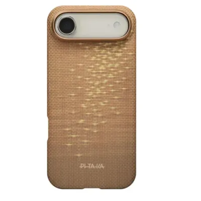iPhone 17 Air uchun Pitaka ultra-slim case g‘ilofi, (Golden Glint)