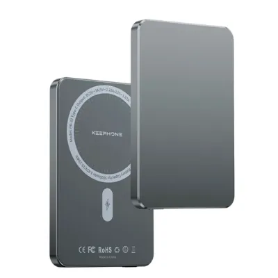 Keephone Lucci PB34 MagSafe 10000 mah ko'k simsiz zaryadlovchi tashqi akkumulyatori
