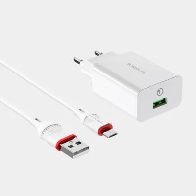 Borofone BA21A QC 3.0 18W quvvatlash uskunasi + Micro kabeli