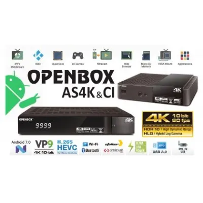 Openbox AS4K CI sun’iy yo‘ldosh Android-resiveri