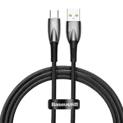 Кабел USB-C кабели Baseus Glimmer Series CADH000401, 100W, 1m (қора)