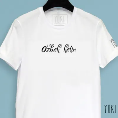 Футболка YOKI "O'zbek kelin" White XL