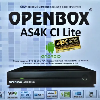 Openbox AS4K CI Lite sun’iy yo‘ldosh resiveri